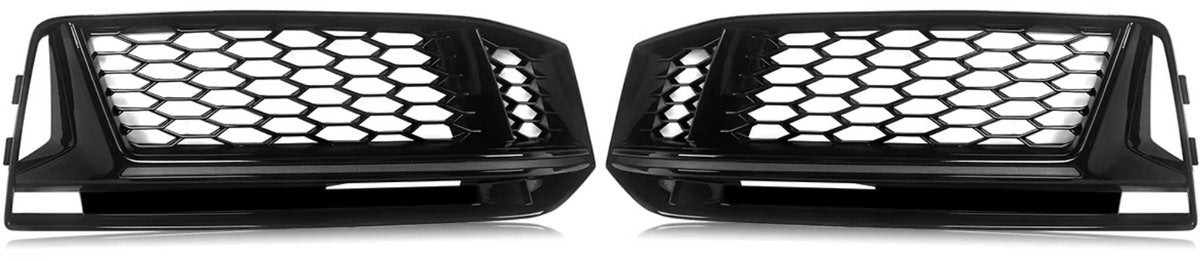 Voorbumper - Voor Audi A4 B9 S-Line/S4 2016-2018 - Auto accessoires - Mistlampgrille - Gloss Zwart