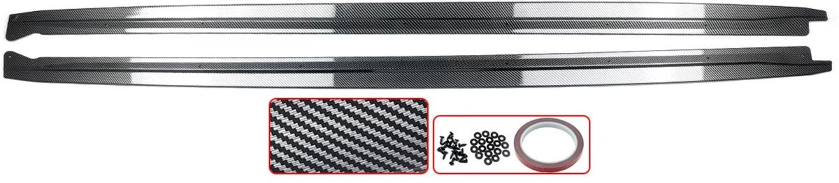 MP Stijl Zijrok Verlenging - Koolstofvezel Look - Auto accessoires - Voor BMW F15 X5/F85 X5M/F16 X6/F86 X6M