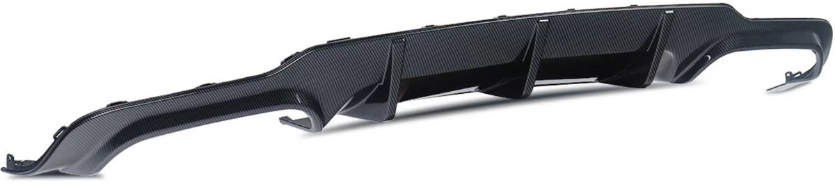 Achterbumper Diffuser Lip - Voor Mercedes C-Klasse W204/C204 - Carbon Look - C63 Coupe Stijl - Auto Accessoires