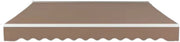 Terras zonnescherm handmatig - Met opbouw frame - Zonneluifel - Balkon of tuin - 300x250cm - UV50+ - Khaki - Met arm - Polyester doek