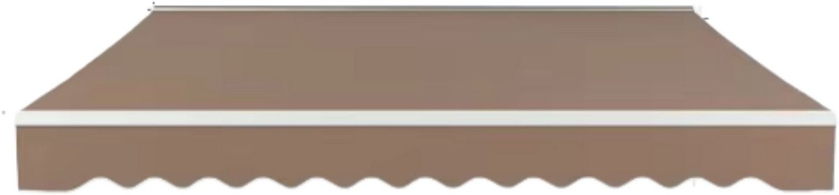 Terras zonnescherm handmatig - Met opbouw frame - Zonneluifel - Balkon of tuin - 300x250cm - UV50+ - Khaki - Met arm - Polyester doek