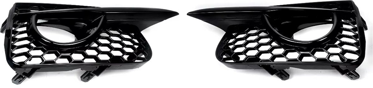 Mistlamp Grille Covers - Voor Infiniti Q50 (2014-2017) - Honingraat Stijl - Glanzend Zwart