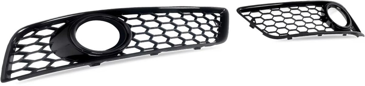 Mistlamp Covers Zyrell - Grille - Honingraat Zwart - Voor Audi A3 8P (2009-2012) - Voorbumper Accessoire