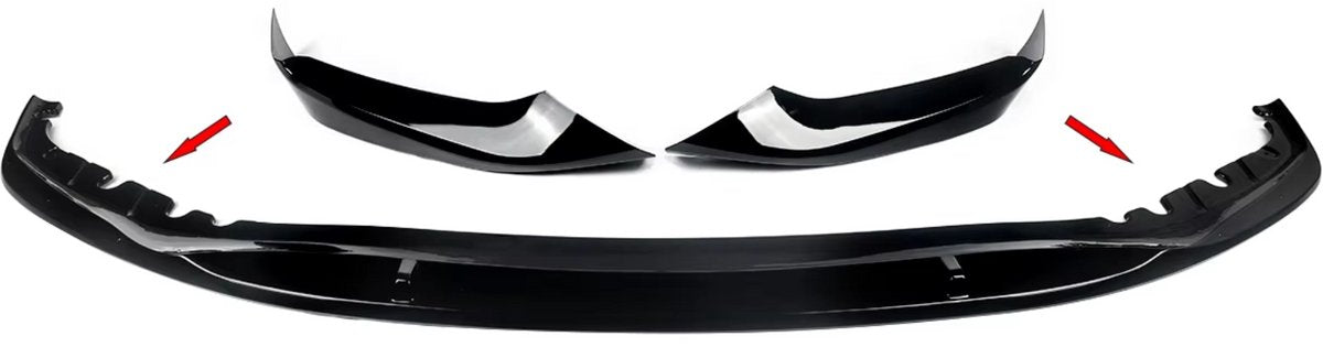 Voorbumper - Voor BMW 5-Serie G30 2017-2020 - Auto accessoires - Lipspoiler - Gloss Zwart - M Performance stijl