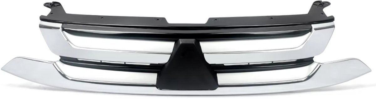 Bovenste Grille Trinax - Voorbumper - Voor Mitsubishi Outlander (2016-2018) - Chroom/Zwart - Auto Accessoires
