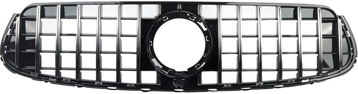 GTR Grille Nitro - GTR Stijl Grille - Chroom/Zwart - Voor Mercedes GLC W253/X253 GLC300, GLC350, GLC43 (2020)