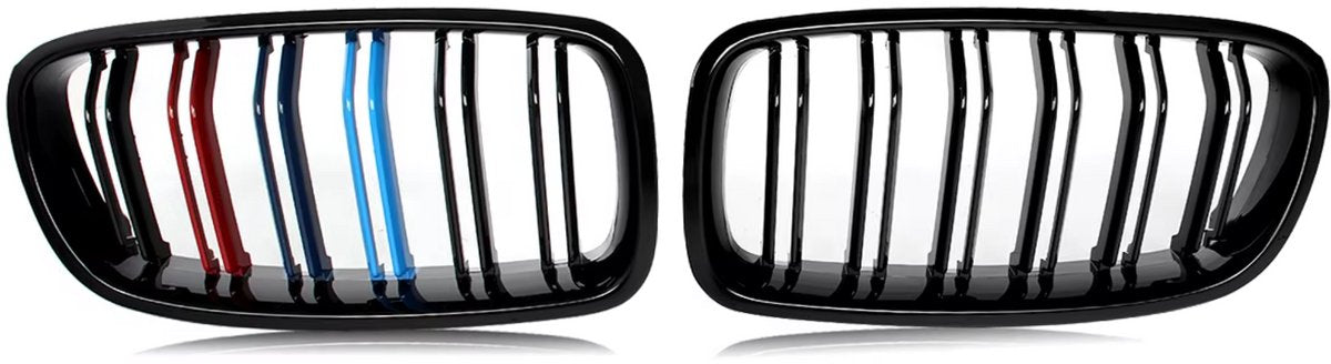 Voorbumper - Voor BMW F30/F31 3-Serie 2012-2018 - Auto accessoires - Niergrille - M-Kleur - Dual line - Gloss Zwart