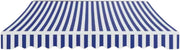 Terras zonnescherm handmatig - Met opbouw frame - Zonneluifel - Balkon of tuin - 300x250cm - UV50+ - Blauw - Met arm - Polyester doek
