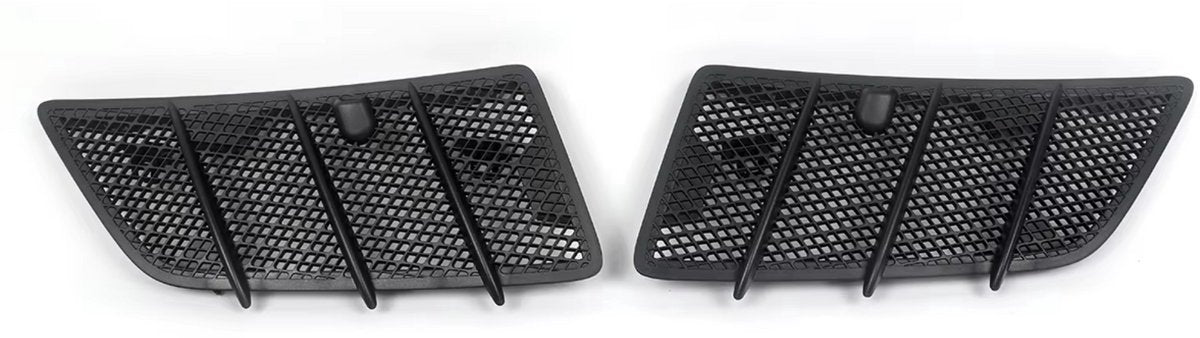 Dynavent RoosterSet - Motorkap Rooster Cover - Zwart - Voor Mercedes W164 GL350/ML350/GL450 (2008-2011) - Set van 2 - Auto Accessoires