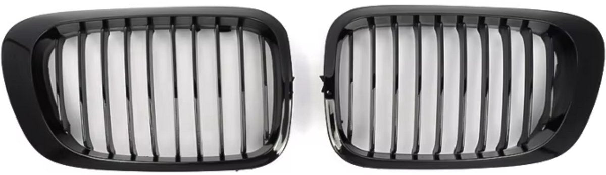 Voorbumper grille deluxe - Voor BMW E46 (1999-2003) 320i/323i/325i/328i/M3 (2000-2007) - Gloss Black - Racing Grills - Auto accessoires
