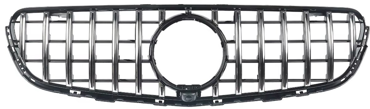 Voorbumper Grille - Chroom/Zwart - Met Camera Gat - Voor Mercedes GLC C253/X253 (2016-2019) - Racing Bumper Grill