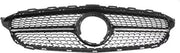 Stratos DiamantGrille - Voorbumper Grille - AMG Diamant Stijl - Gloss Zwart - Voor Mercedes C-Klasse W205 (2018+) - Auto Accessoires