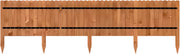 Tuin Gras Gazon Rand - Flexibele Houten Border voor Tuinhek - Tuinafboording voor Outdoor Landschap & Tuindecoratie - 203x60x1.4cm Bruin