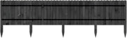 Tuin Gras Gazon Rand - Flexibele Houten Border voor Tuinhek - Tuinafboording voor Outdoor Landschap & Tuindecoratie - 203x60x1.4cm Zwart