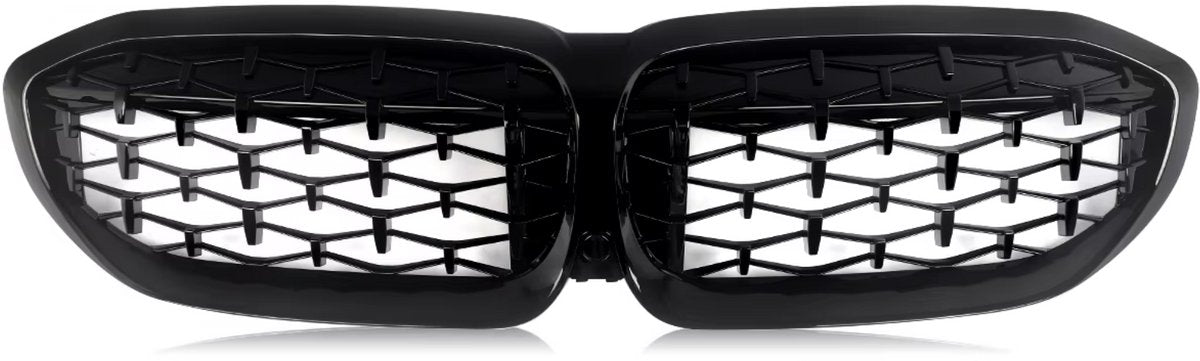 Grille - Voor BMW 3-Serie G20 Sedan/G21 Estate 2018-2021 - Auto accessoires - Niergrille - Gloss Zwart
