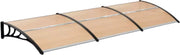 Deur- en Raam Regenhoes - Deurluifel - Overkapping - Polycarbonaat Zonnescherm & Deurluifel voor Voordeur en Buitenterras - 270x98.5 cm Bruin