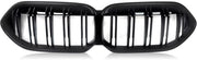 Voorbumper - Voor BMW F44 220i Gran Coupe 2020-2022 - Auto accessoires - Dubbele latten niergrille - Gloss Zwart
