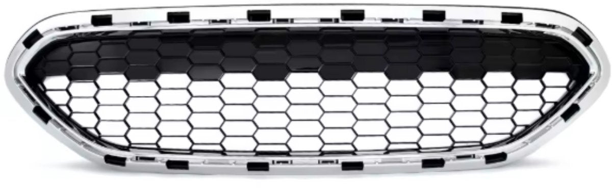 Voorbumper Grille - Honingraat Stijl - Chroom/Zwart - Voor Ford Fiesta (2014-2018) - Auto Accessoires