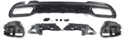 Diffuser Deluxe Vultran - Achterbumper Diffuser Deluxe - Voor Mercedes E-Klasse W212 (2014-2016) - AMG E63 Stijl - Glanzend Zwart - Auto Accessoires