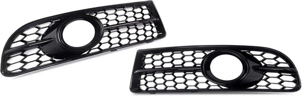 Mistgrille Shield Vortron - Mistlicht Grille bescherming - Voor Audi A4 B7 S-Line (2005-2008) - Honingraat