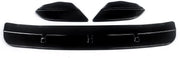 Frontlip TurboX - Voorbumper Spoiler Lip - Voor BMW X3M F97/X4M F98 (2019-2022) - Gloss Zwart/Koolstofvezel Look - Auto accessoires