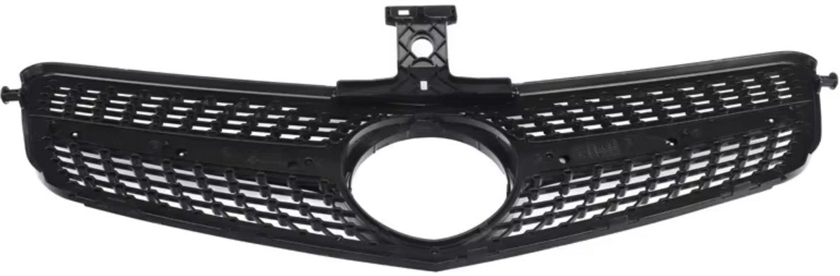 Grille AMG Ignaro - Voorbumper AMG Diamanten Grille - Voor Mercedes W204 C-Klasse Sedan/Estate/Coupé (2007-2013) - Zwarte Radiator Grille - Auto Accessoires