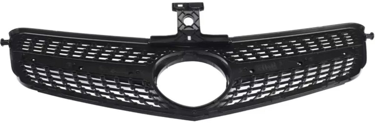 Voorbumper AMG Diamanten Grille - Voor Mercedes W204 C-Klasse Sedan/Estate/Coupé (2007-2013)- Zwarte Radiator Grille - Auto Accessoires