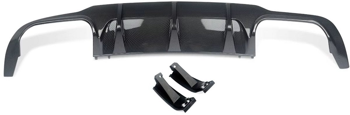 Diffuser Lip Stratos - Achterbumper Diffuser Lip - Voor Mercedes C-Klasse W204/C204 - Carbon Look - C63 Coupe Stijl - Auto Accessoires