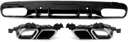 Achterdiffuser met Uitlaattips - Voor Mercedes C-Klasse W205 Sedan AMG-Line (2014-2021) - Auto Accessoires