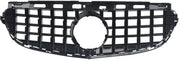 Voorbumper grille - GTR Stijl - Voor Mercedes W212 E-Klasse Sedan (2014-2016) - Chroom + Zwart - Auto Accessoires