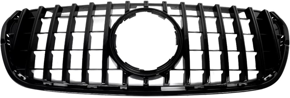 Voorbumper - Voor Mercedes X-Klasse X470 2018-2022 - Auto accessoires - GT Grille - Bumpergrille - Gloss Zwart