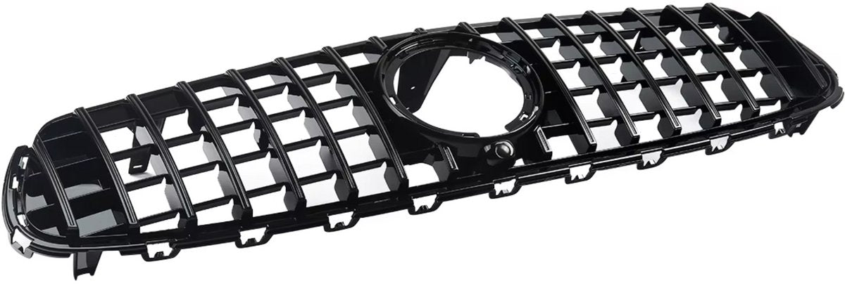 Voorbumper grill - Voor Mercedes GLC W253/X253 (2020) - Black Chrome GT Stijl - Auto Accessoires