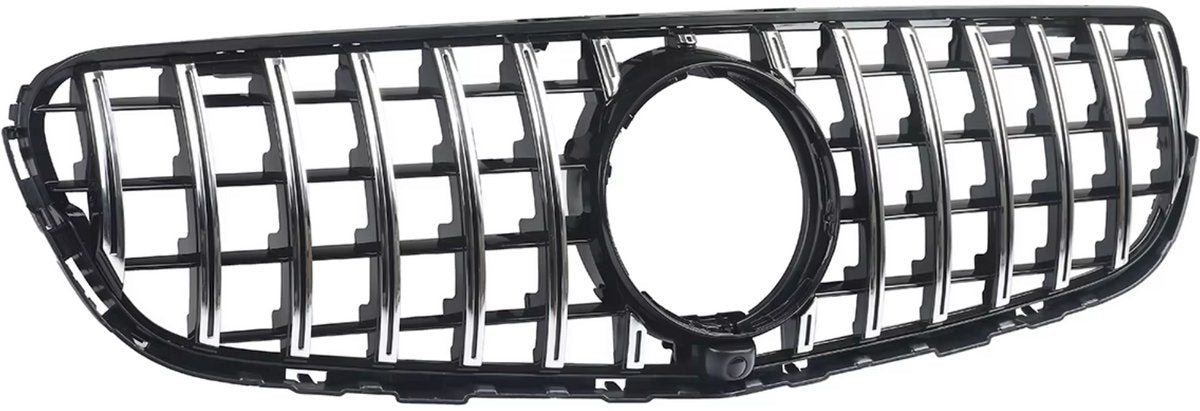 Voorbumper Grille - Chroom/Zwart - Met Camera Gat - Voor Mercedes GLC C253/X253 (2016-2019) - Racing Bumper Grill