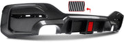 Achterlip Diffuser Spoiler - Voor BMW 1 Serie F20/F21 M135i/M140i (2015-2018) - Met Remlicht - Glanzend Zwart - Auto accessoires