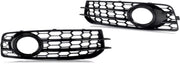 Voorbumper - Voor Audi A3 8P S-Line 2009-2012 - Auto accessoires - Mistlichtgrille - Gloss Zwart