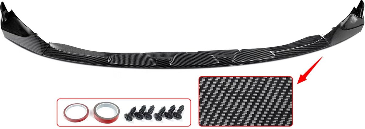 Voorbumper Lip Splitter Spoiler - Gloss Black - 3-delige Bodykit - Auto accessoires - Voor BMW G80 M3/G82 G83 M4 (2021-2022)