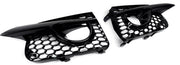 Mistlamp Covers Dravon - Mistlamp Grille Covers - Voor Infiniti Q50 (2014-2017) - Honingraat Stijl - Glanzend Zwart