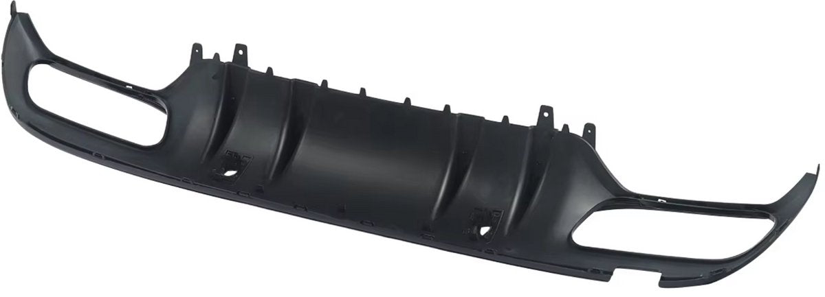 Achterbumper Diffuser Uitlaat Set - Voor Mercedes W205 AMG (2015-2021) - C63 Look - Zwart - Auto Accessoires