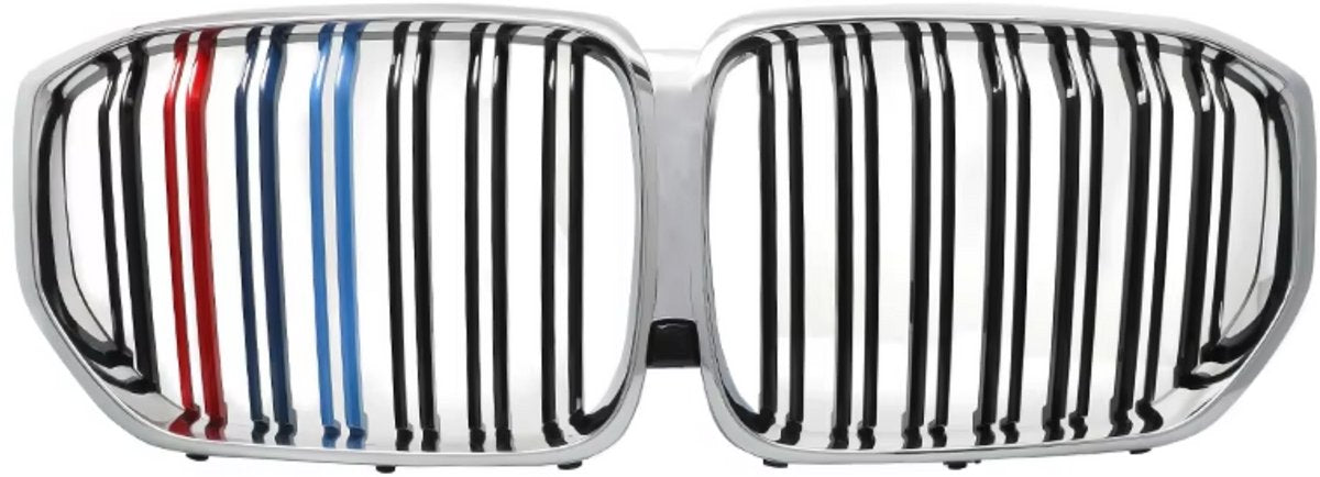 Voorbumper - Voor BMW X5 G05 2019 - Auto accessoires - Dubbele niergrille - Chroom + M-kleur - M Look stijl