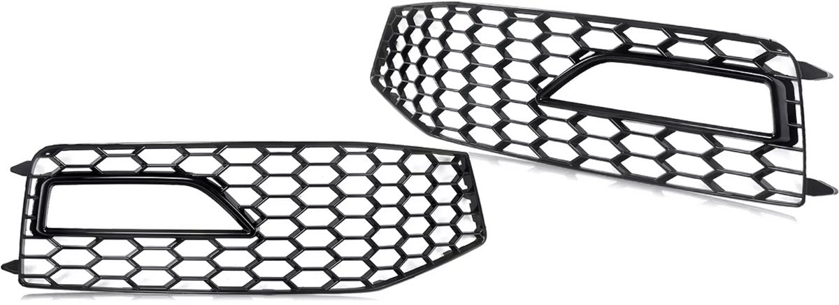 Voorbumper - Voor Audi A4 B8.5 S-Line/S4/RS4 2013-2015 - Auto accessoires - Mistlichtgrille - Honingraat stijl - Gloss Zwart