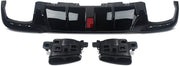 Achterdiffuser - Glanzend Zwart met Punten - Auto Accessoires - Voor Mercedes GLE W166/X166 AMG-Line (GLE400/GLE350)