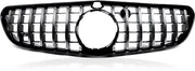 Voorbumper GT Grille - Voor Mercedes C217 S63/S65 AMG Coupé (2014-2017)- Chroom + Zwart - Auto Accessoires