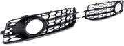 Voorbumper - Voor Audi A3 8P S-Line 2009-2012 - Auto accessoires - Mistlicht rooster - Gloss Zwart