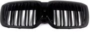 Voorbumper - Voor BMW iX3 G08i 2022-2023 - Auto accessoires - Niergrille - Dual lats - M Look - Gloss Zwart