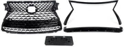 Grille Gitro Sportline - Voorbumper grille Gitro - Voor Lexus RX350/RX450H/RX350L (2016-2019) - Basissport Stijl - Chroom & Zwart