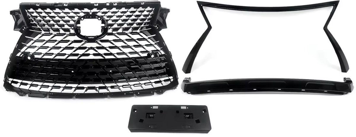 Voorbumper grille Gitro - Voor Lexus RX350/RX450H/RX350L (2016-2019) - Basissport Stijl - Chroom & Zwart