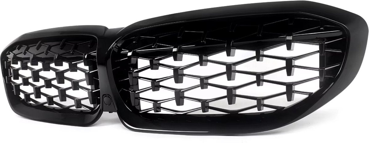 Grille - Voor BMW 3-Serie G20 Sedan/G21 Estate 2018-2021 - Auto accessoires - Niergrille - Gloss Zwart