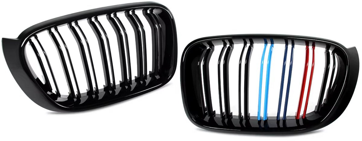 Voorbumper - Voor BMW F30/F31 3-Serie 2012-2018 - Auto accessoires - Niergrille - M-Kleur - Dual line - Gloss Zwart