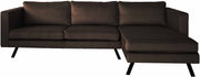 Happyment Velvet Hoekbank Deluxe - 3 zits - Bank - Loungebank - 150x270 cm - Bruin