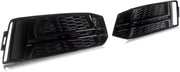 Grille Mistlamp Fivaro - Mistlamp Grille Cover - Voor Audi A4/S4 B9 S-Line (2016-2018) - Zwart Honingraat - Gloss Zwart
